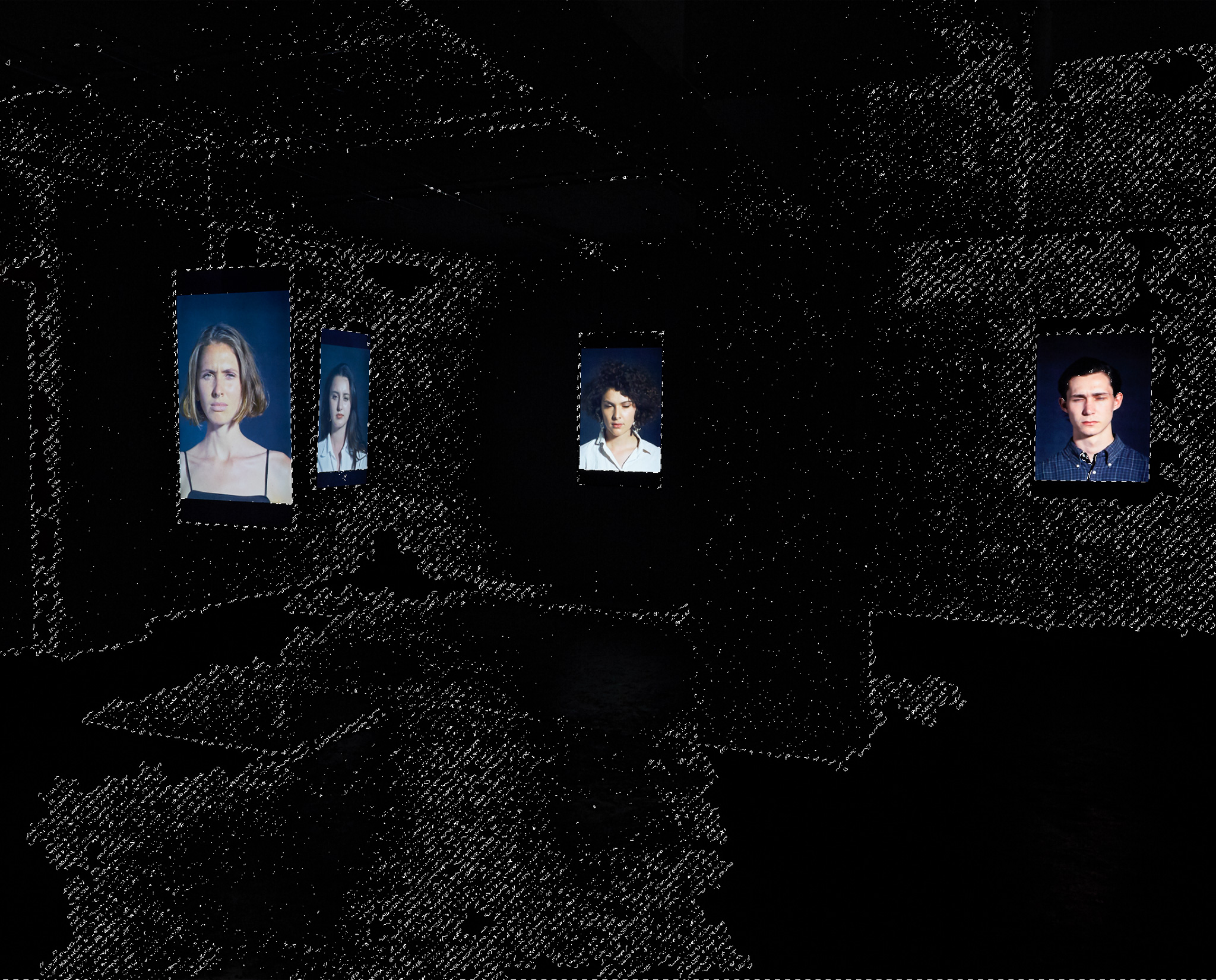 <p><i>Flash Portraits</i>, 2018, Exhibition mapping</p>